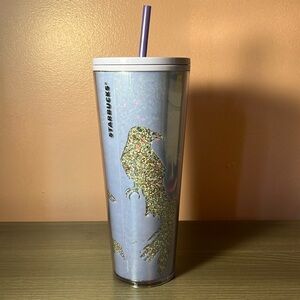 STARBUCKS PERIWINKLE GLOW IN THE DARK RAVEN TUMBLER